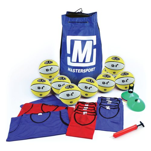 basketball play pack for schools with balls bibs cones