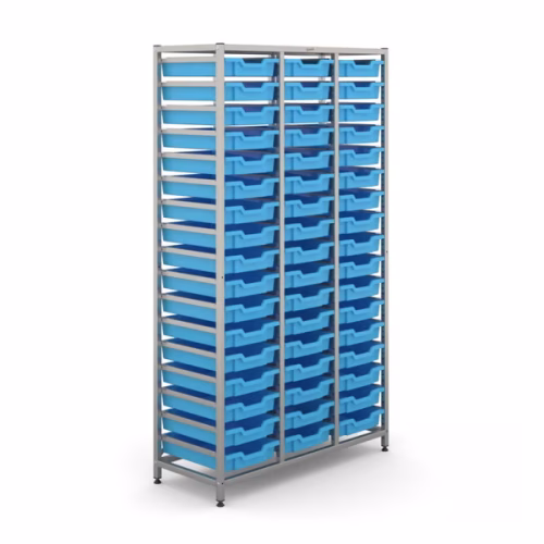Gratnells Science Tall Treble Frame with 51 Shallow Trays
