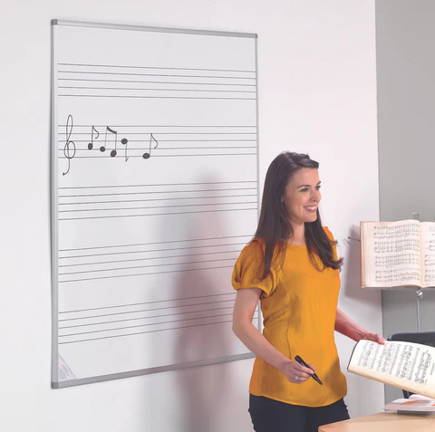 Spaceright Music Stave Whiteboard for Classrooms (Non-Magnetic)