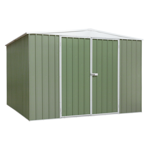 10ft x 10ft metal shed with apex roof