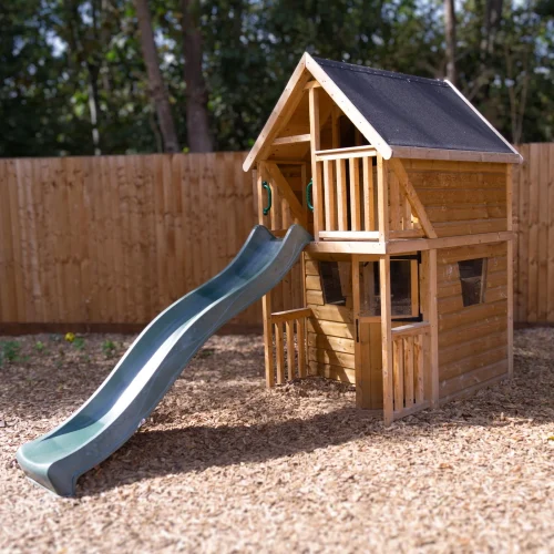 Two Storey Outdoor Playhouse with Slide for Schools