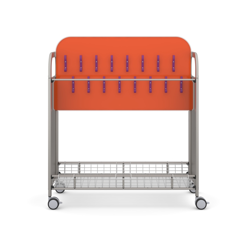 Callero Cloakroom Silver Trolley | Coat & Bag Storage for Schools - Image 2