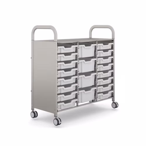 Gratnells Callero Plus Treble Trolley 16 Shallow & 4 Deep Trays