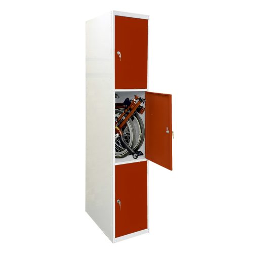 Folding Bike Lockers for Secure Storage