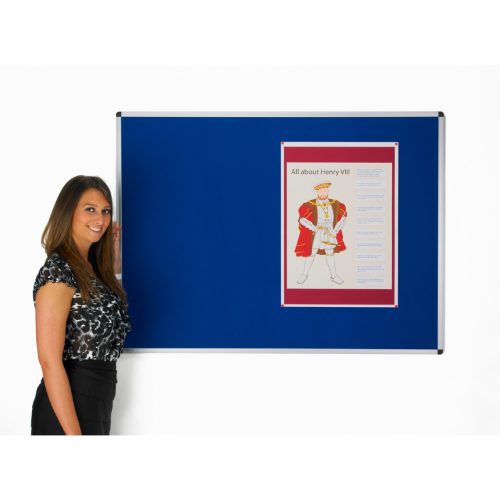 flame retardant felt noticeboard with aluminium frame classroom use