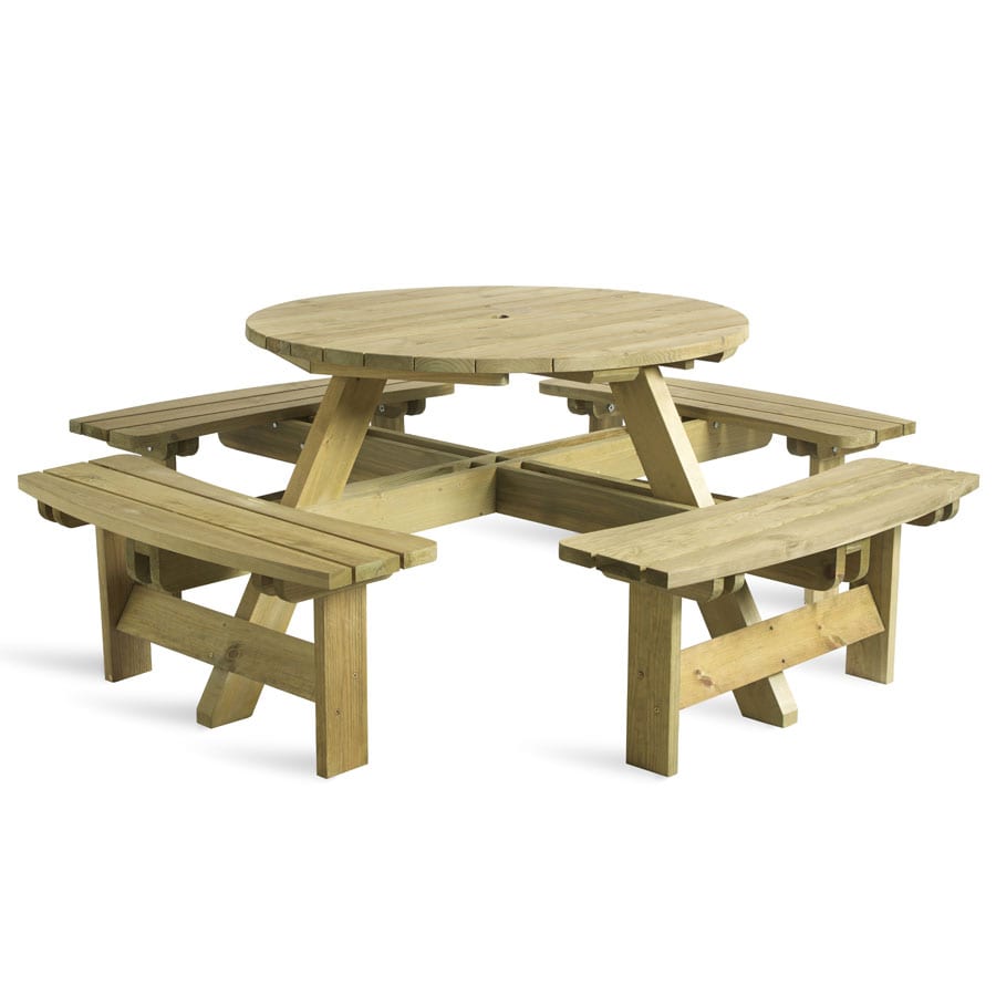 King 8-Seater Round Picnic Bench