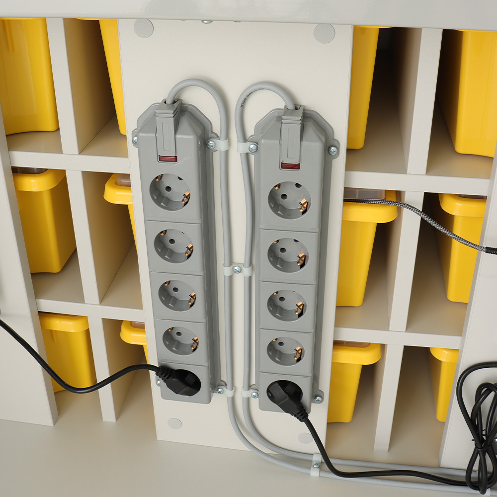 Lyte 9 Double Door STEM Charging & Storage Unit – Mobile Tray Storage with USB-C & AC Charging - Image 11