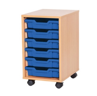 single tray unit with 6 shallow trays