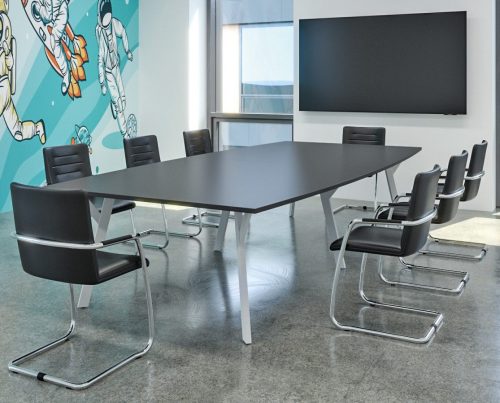 Boat Shaped Boardroom Table