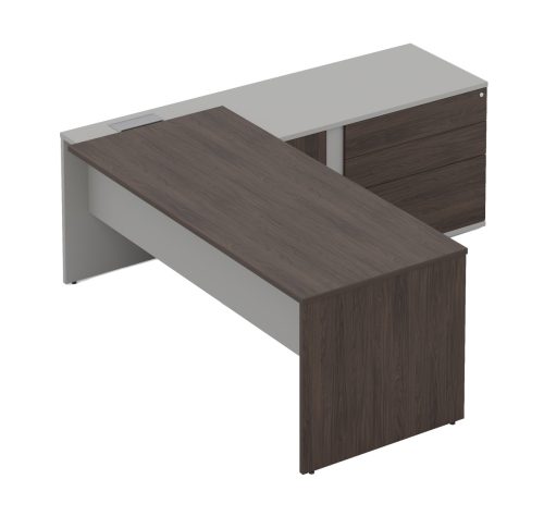 Executive Radial Workstation with Return Storage Unit