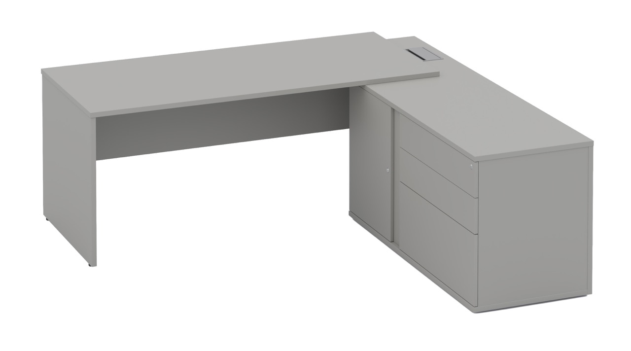 Executive Radial Workstation with Return Storage Unit - Image 6