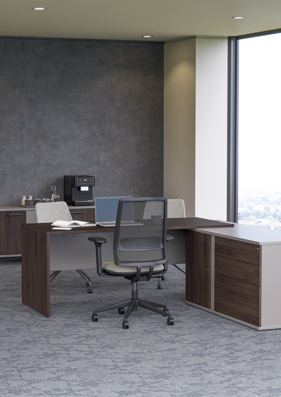 Executive Radial Workstation with Return Storage Unit - Image 4