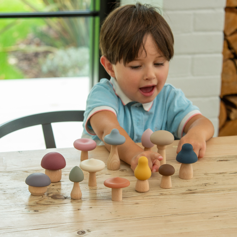 SiliSoft food-grade silicone toys for shape sorting, construction and imaginative play aged 3 plus