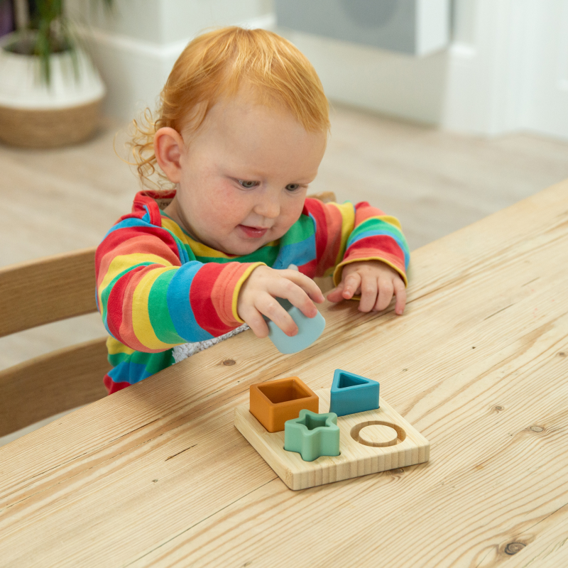 Rainbow and neutral silicone toys from the tickit SiliSoft Super Bundle for EYFS settings