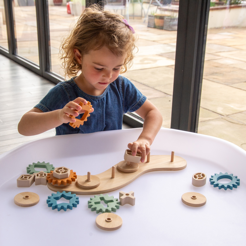 Rainbow and neutral silicone toys from the tickit SiliSoft Super Bundle for EYFS settings