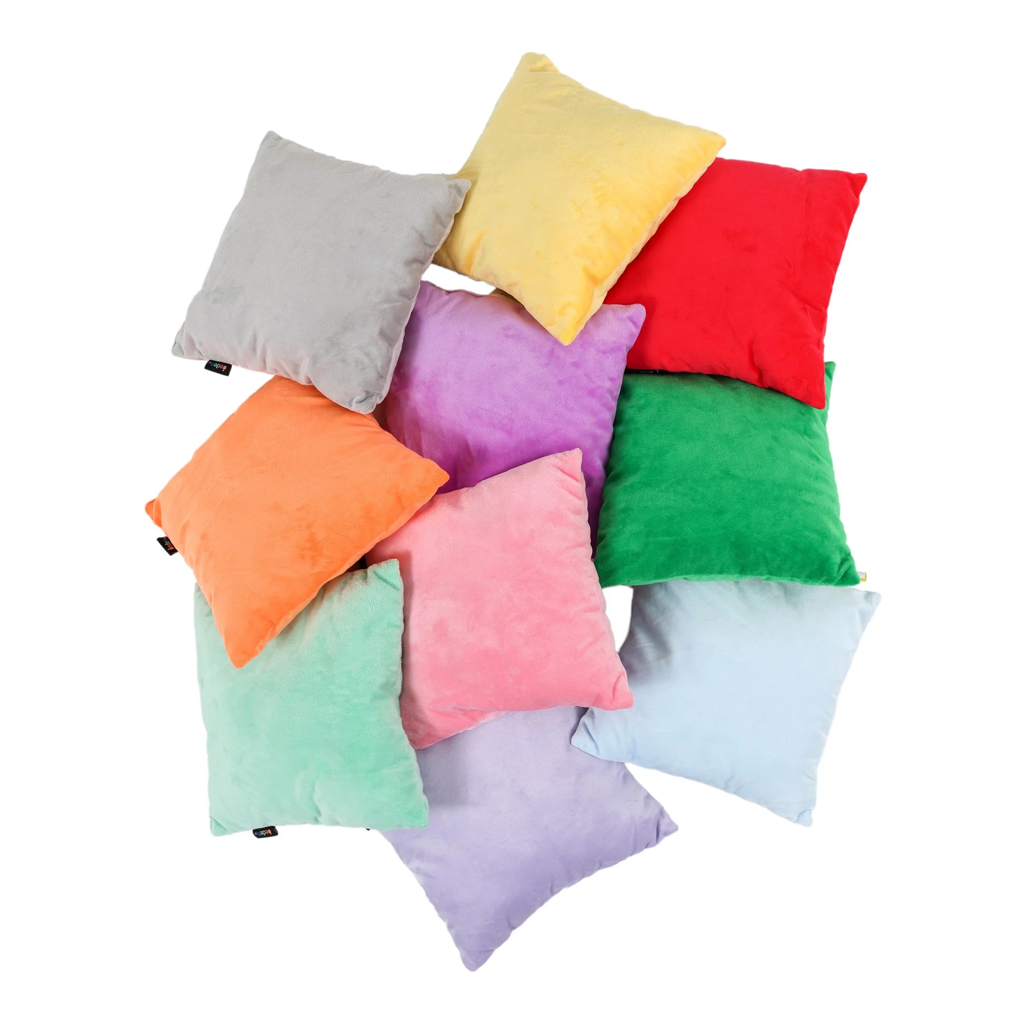 Small Bright Coloured Fleece Cushions - 10 Pack - Image 4