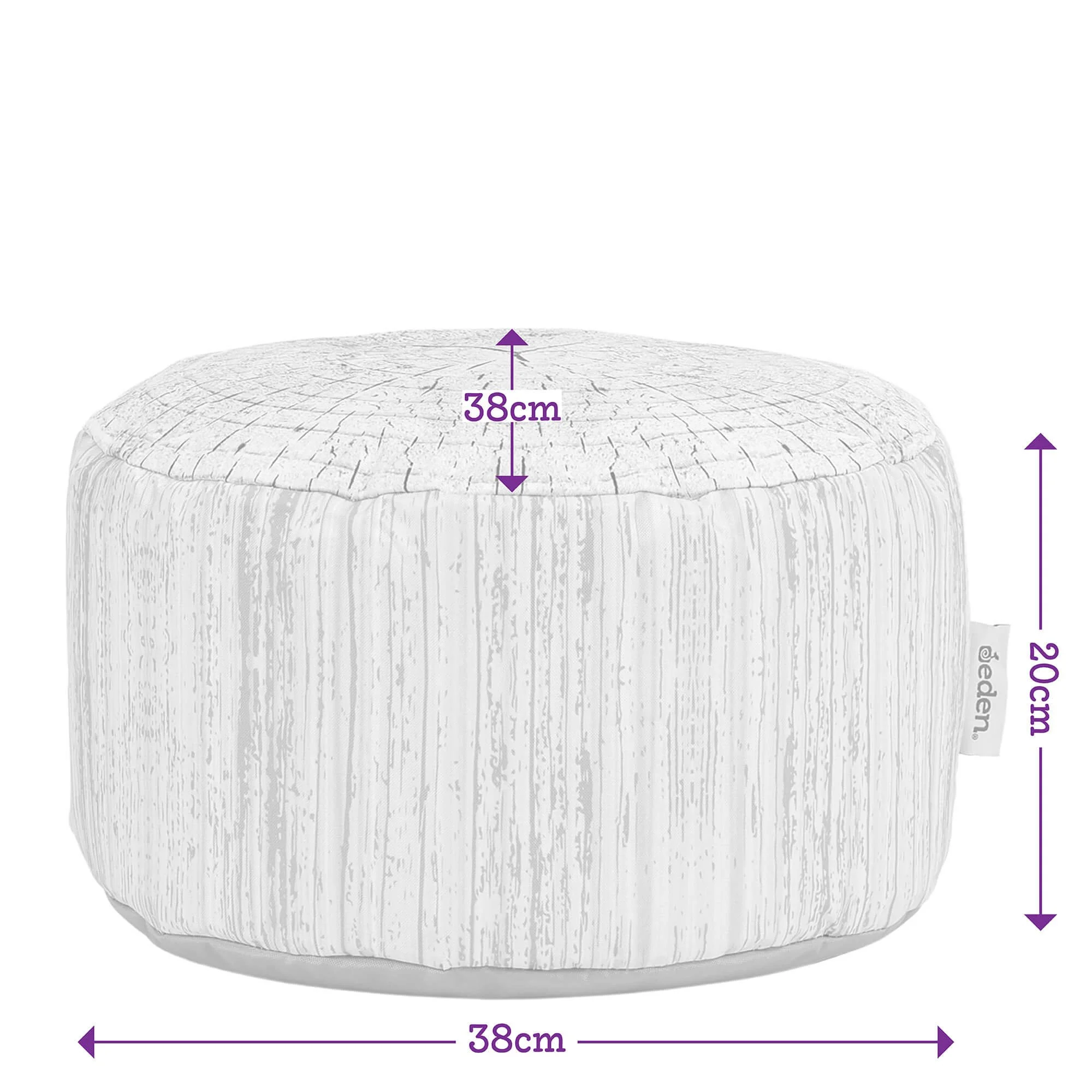 Small Driftwood Printed Bean Bag Stool - 3 Pack - Image 5