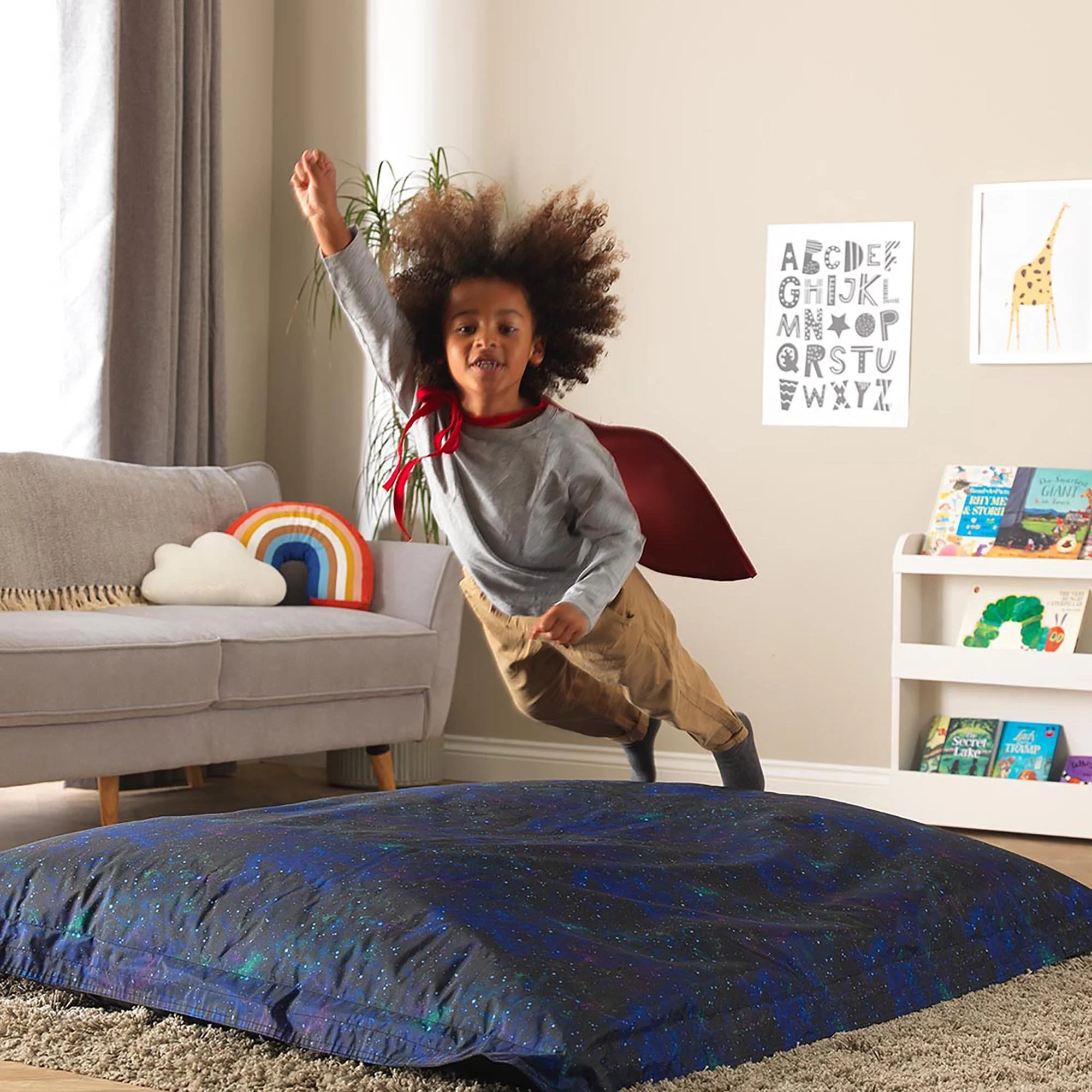 Galaxy Print Giant Floor Cushion Bean Bag - Image 2