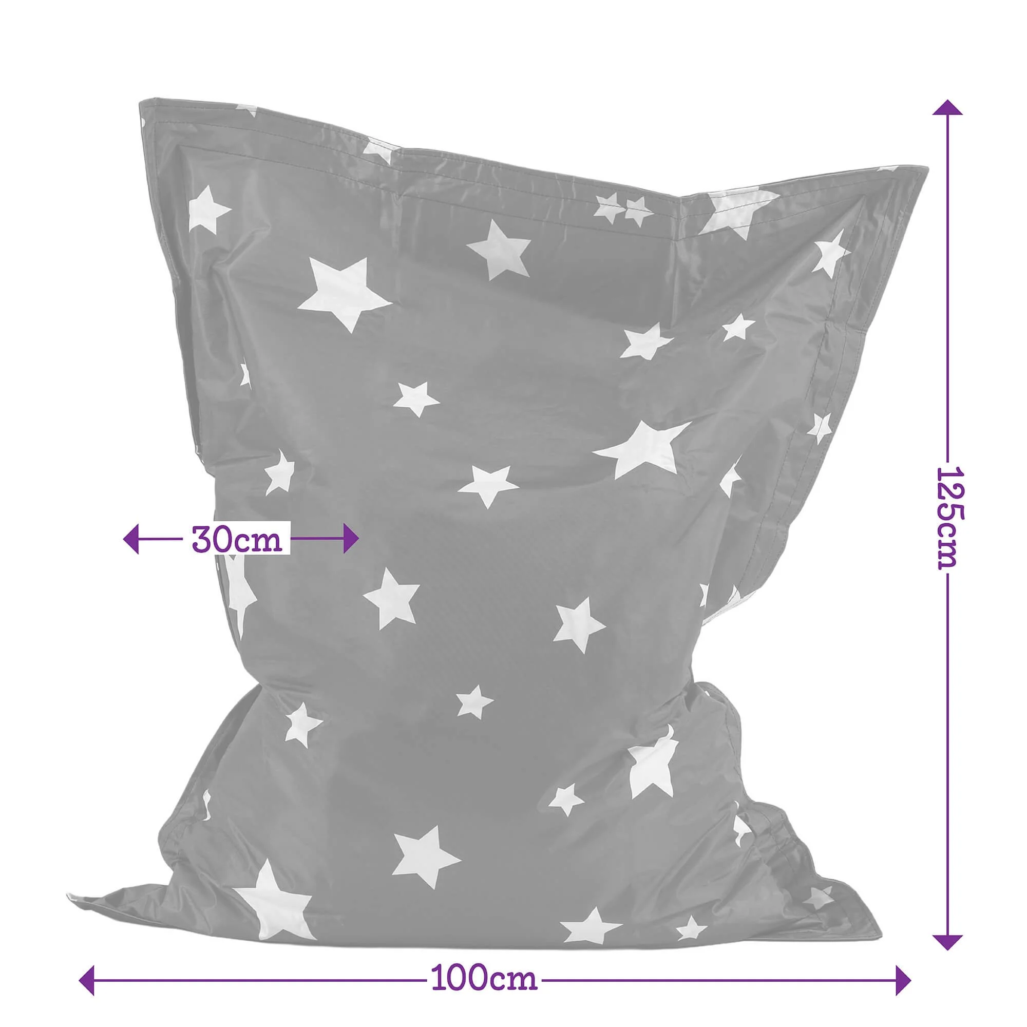 Star Print Giant Floor Cushion Bean Bag - Image 4