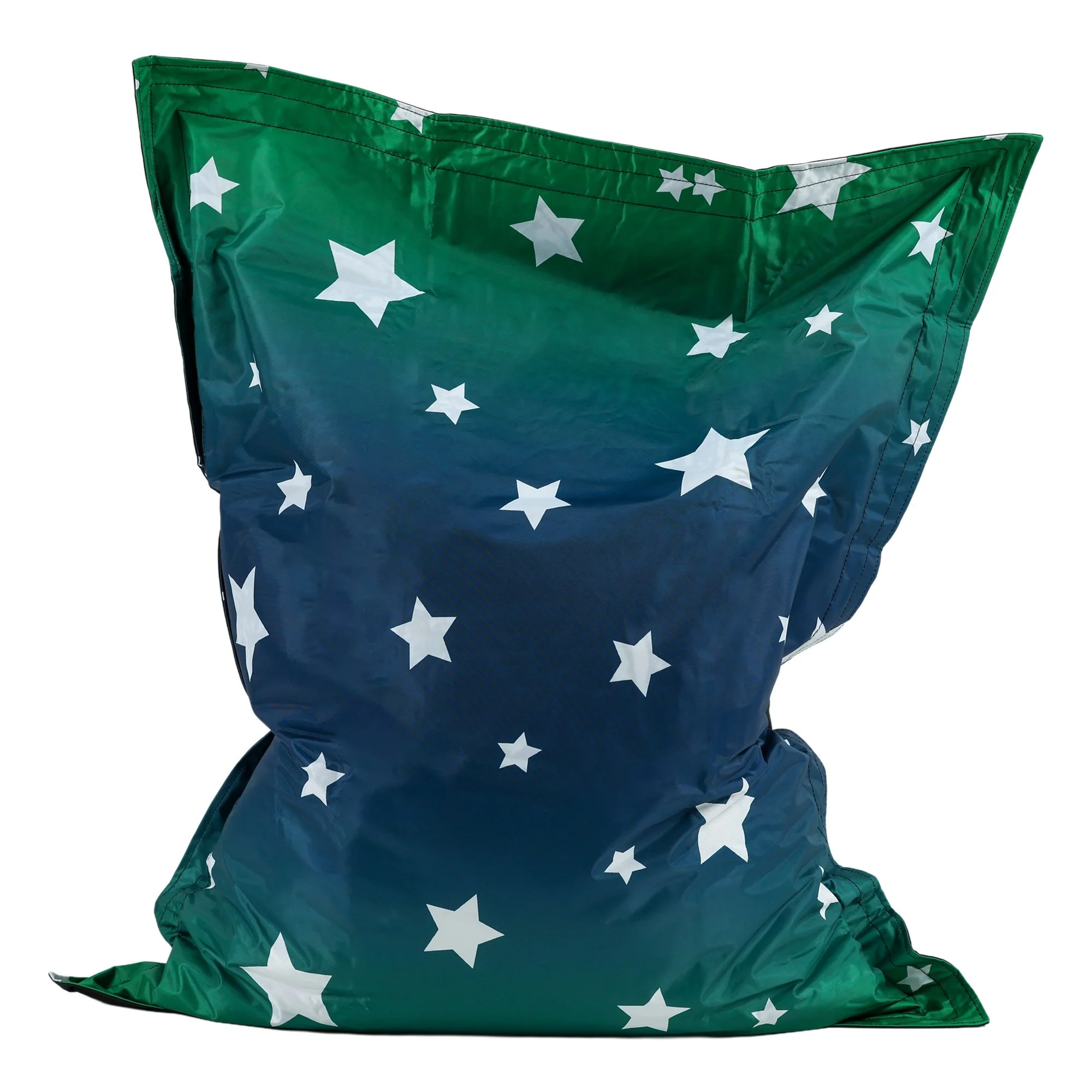 Star print giant floor cushion bean bag in a classroom reading corner
