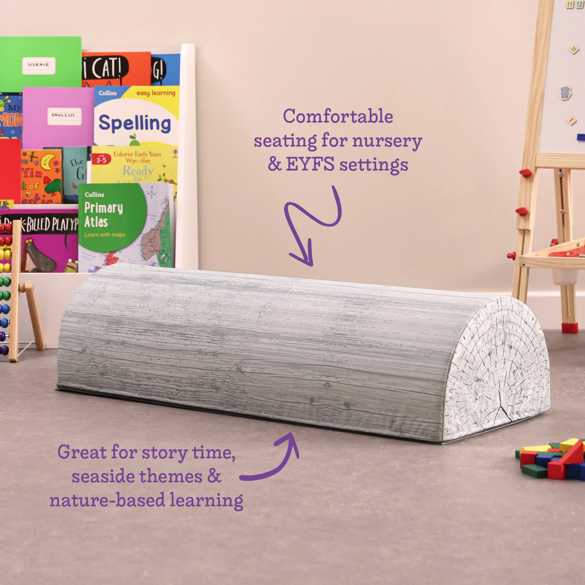 Multi-Seater Foam Driftwood Bench - Image 3