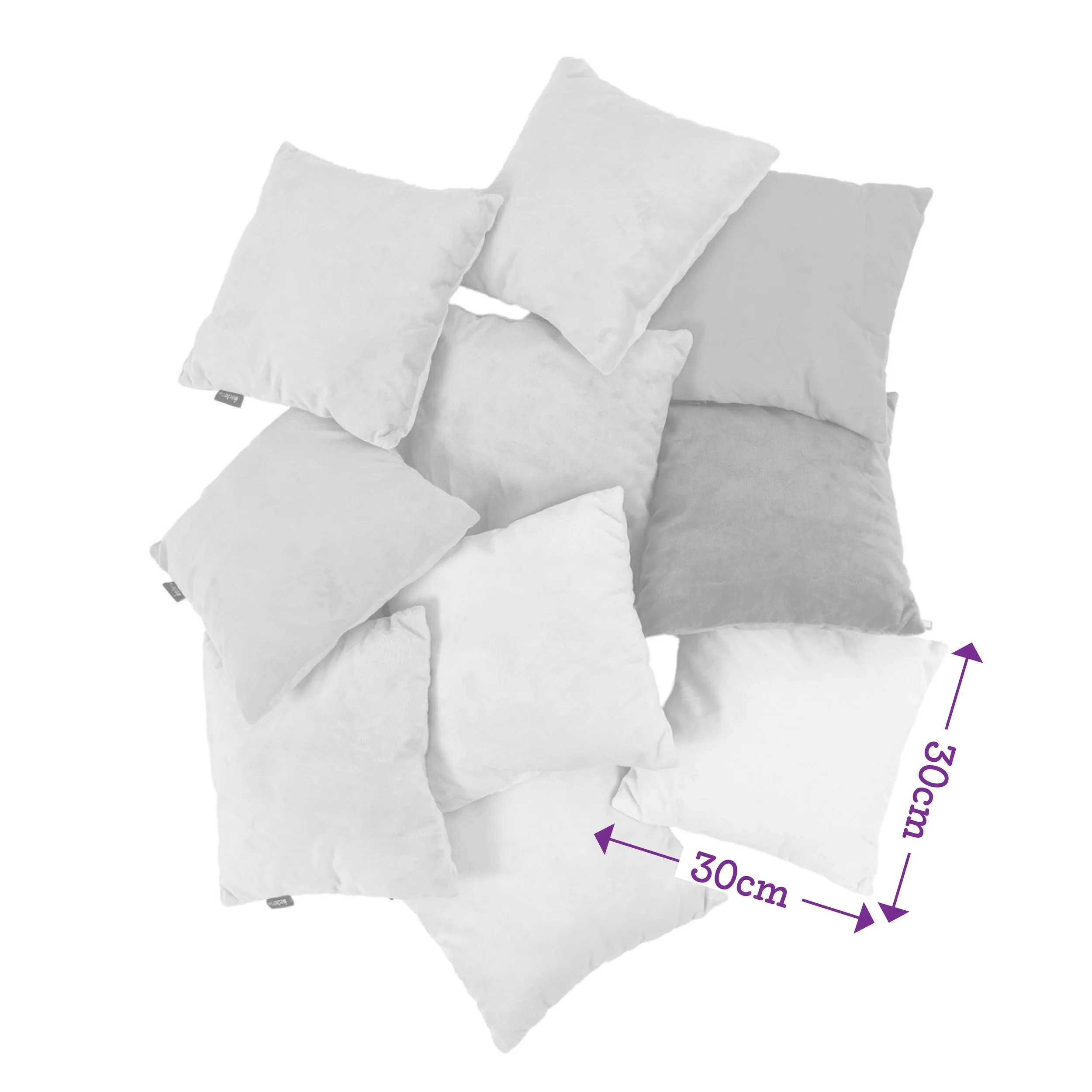 Small Bright Coloured Fleece Cushions - 10 Pack - Image 2