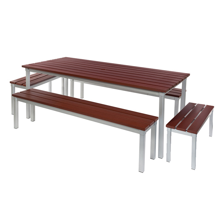 Mahogany Rectangular Outdoor Quad Set