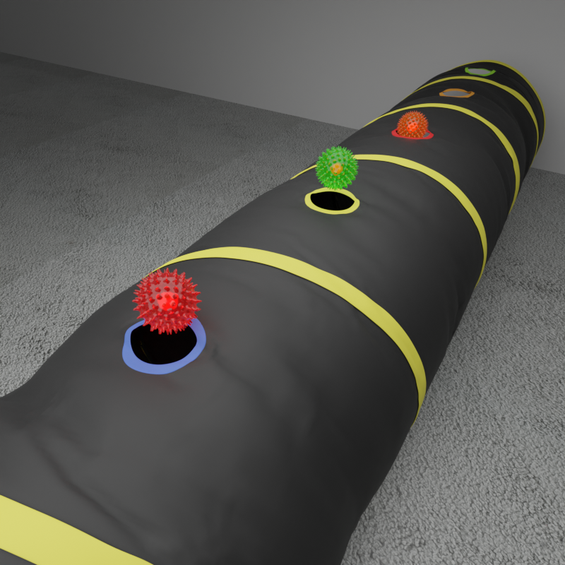 Sensory Pop-Up Tunnel with LED Balls - Image 2