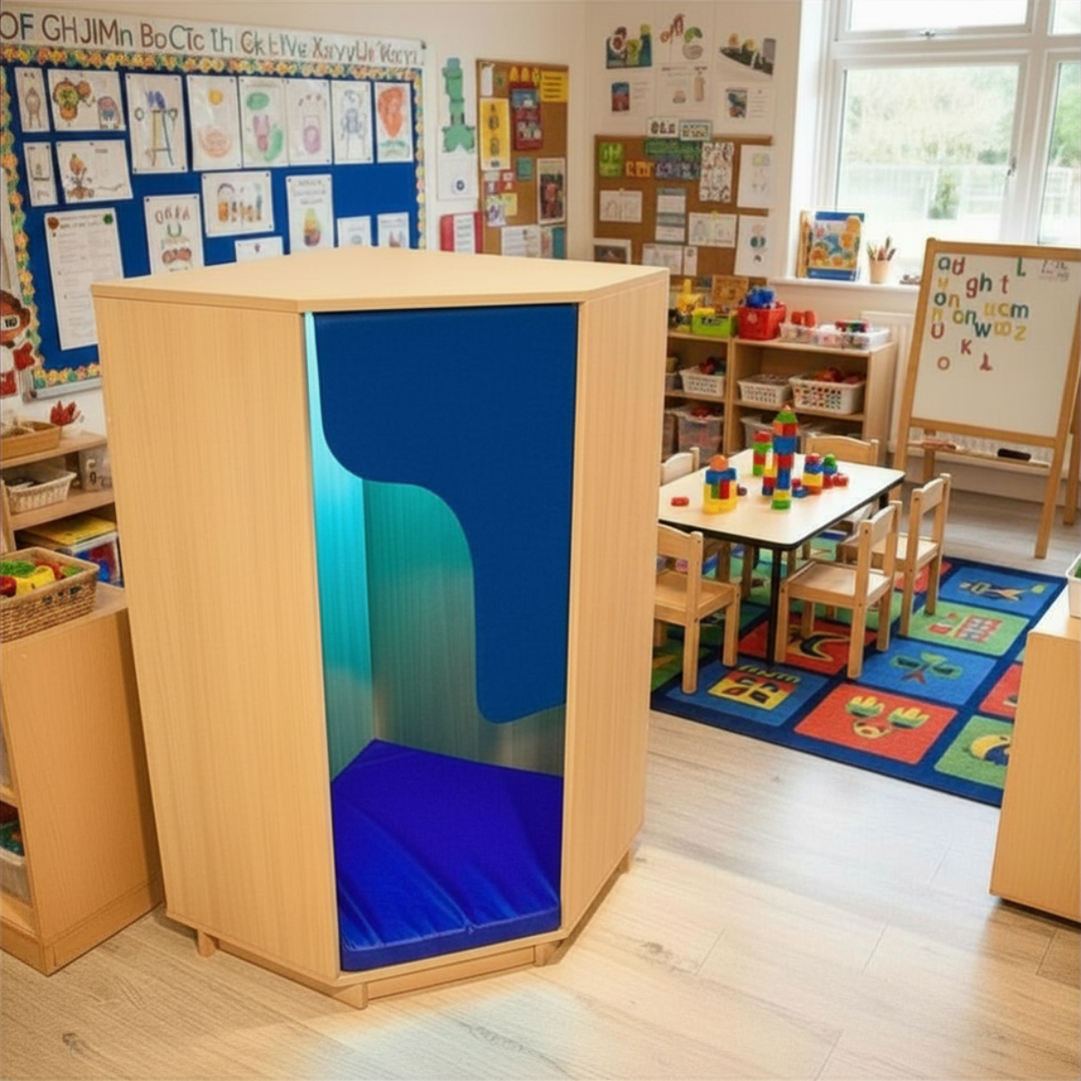Wooden Padded Den with Mood Lighting - Image 3