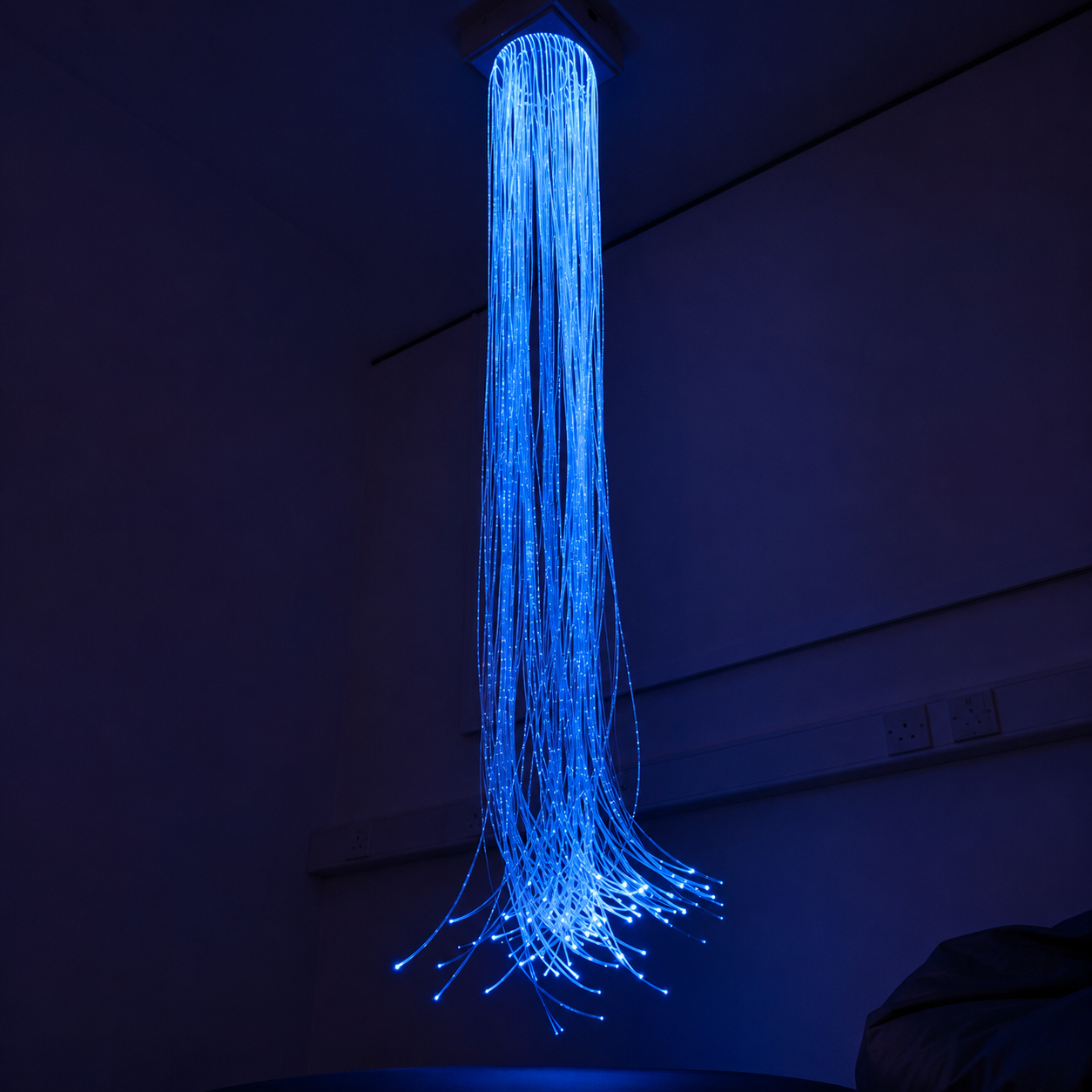 Apollo Creative ceiling mounted fibre optic chandelier