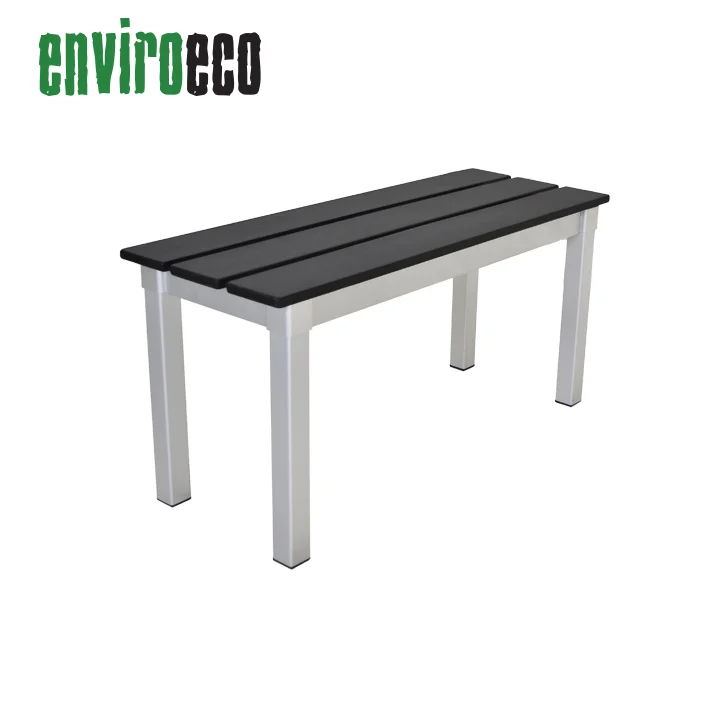 Black Outdoor Bench