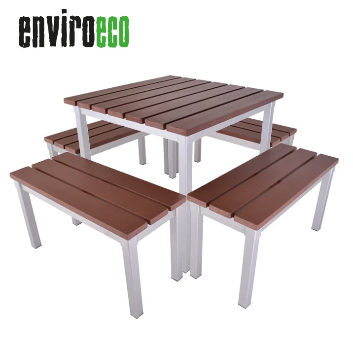 Mahogany Square Outdoor Quad Set