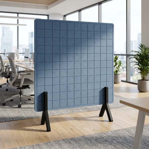 Freestanding Check Acoustic Office Screen