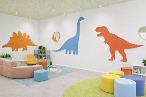 Ocean Green Brachiosaurus Acoustic Wall Art