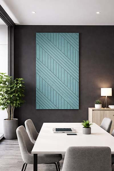 Ocean Green Deck Patterned Acoustic Wall Panel