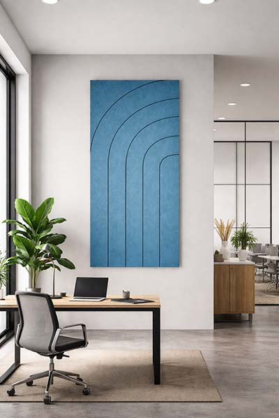 Ocean Green Arches Patterned Acoustic Wall Panel
