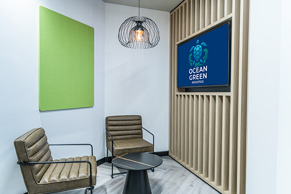 Ocean Green Plain Acoustic Wall Panel - Image 2
