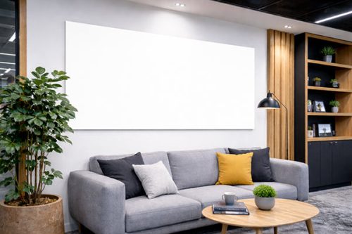 Ocean Green 2800 x 1220mm White Acoustic Wall Panel