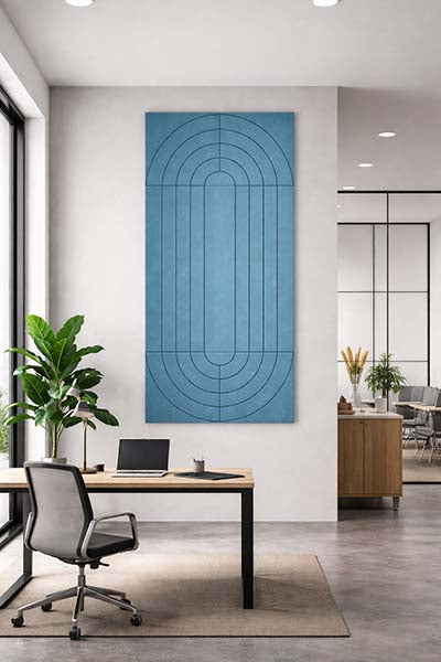 Ocean Green Concentric Patterned Acoustic Wall Panel