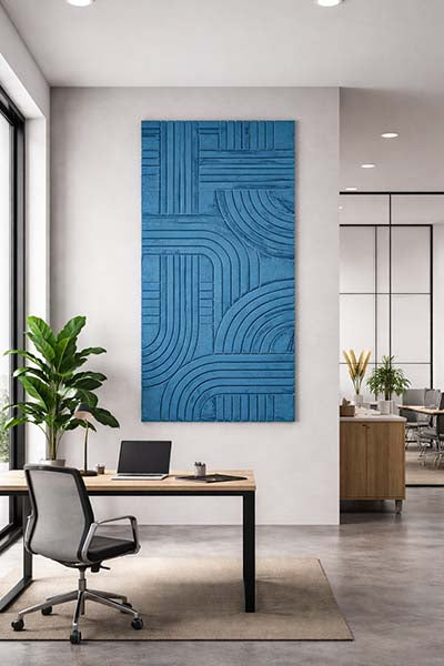 Ocean Green Linguine Patterned Acoustic Wall Panel